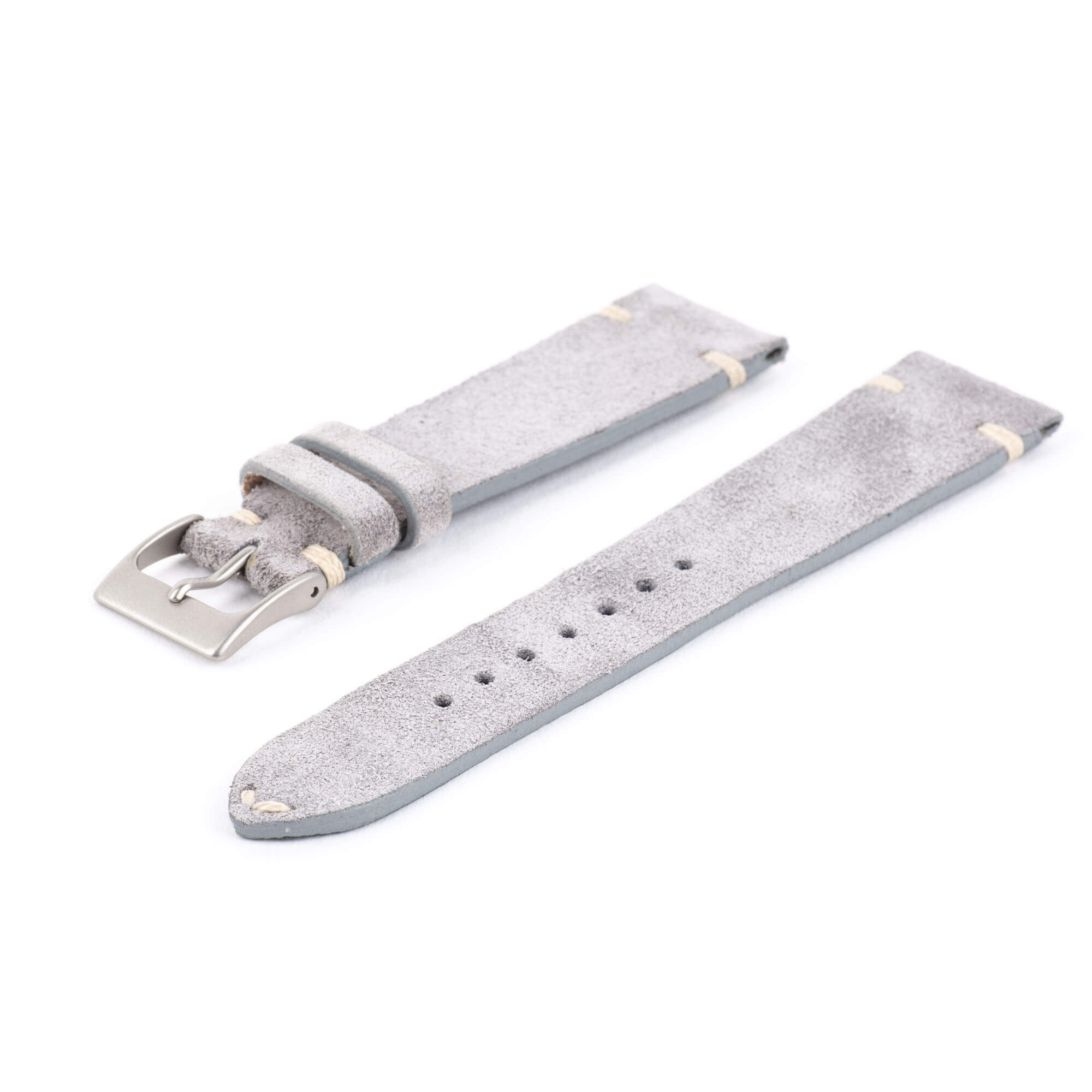 Pre-Owned 20 mm Gray Suede Watch Strap