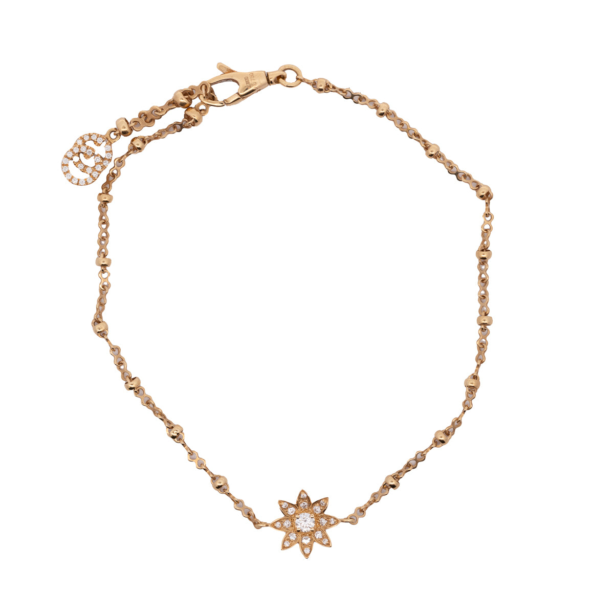 Pre-Owned Gucci Diamond Flora Bracelet