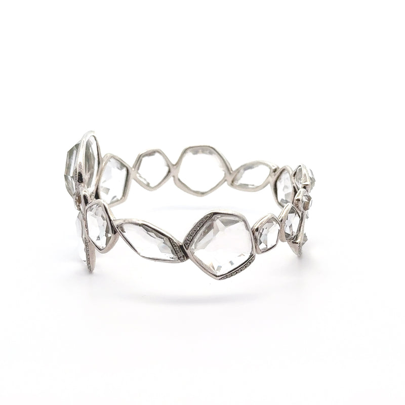 Pre-Owned Ippolita Quartz and Diamond Wicked Hero Bangle Bracelet
