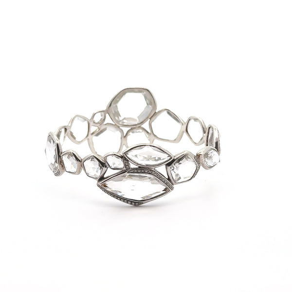 Pre-Owned Ippolita Quartz and Diamond Wicked Hero Bangle Bracelet
