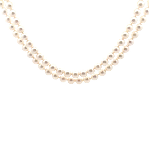 Pre-Owned Mikimoto Pearl and Diamond Choker | STORE 5a Luxury