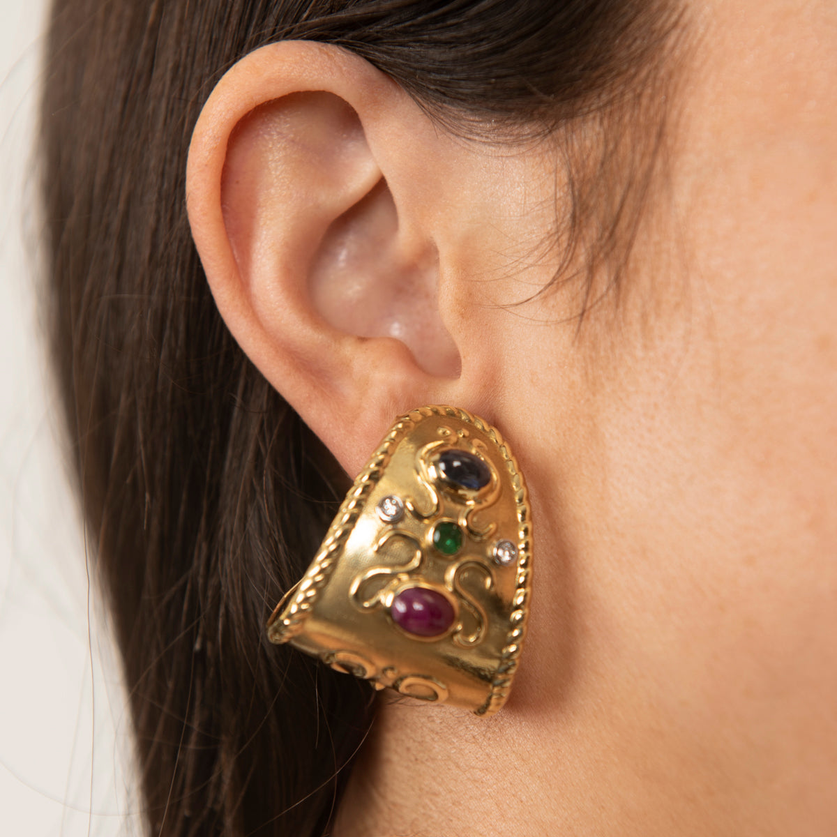 Pre-Owned Multi-Gemstone Vintage Earrings