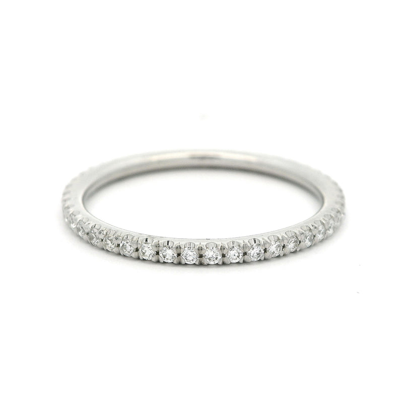 $1295 PLAT WERDI 55=0.23 CT GHI SI ETERNITY BAND SZ 6.5