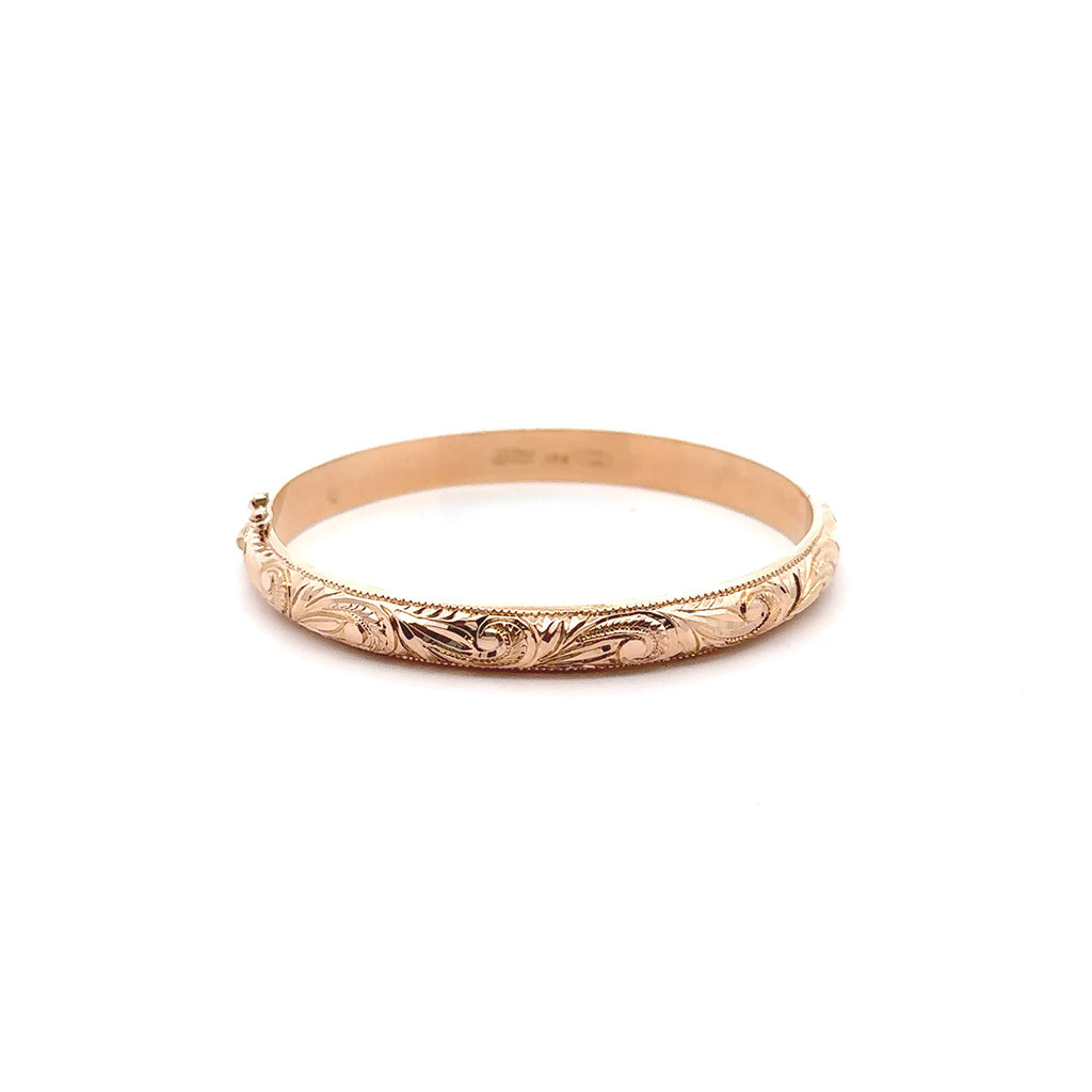 Pre-Owned Engraved Hinged Bangle | STORE 5a Luxury Preowned Goods