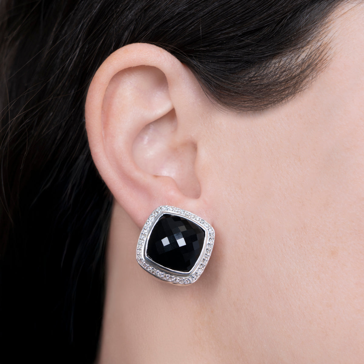 Pre-Owned David Yurman Black Onyx Albion Earrings