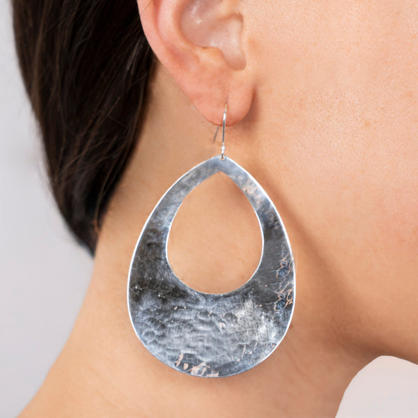 Pre-Owned Ippolita Large Crinkle Open Teardrop Earrings