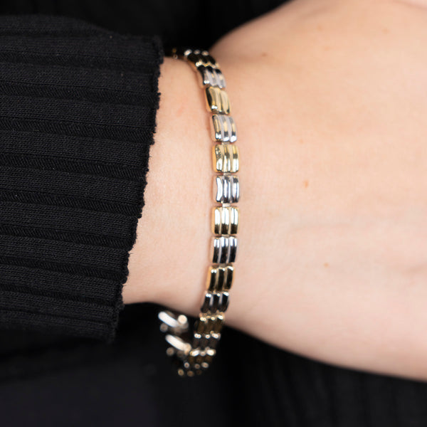 Pre-Owned Chimento Two-Tone Link Bracelet