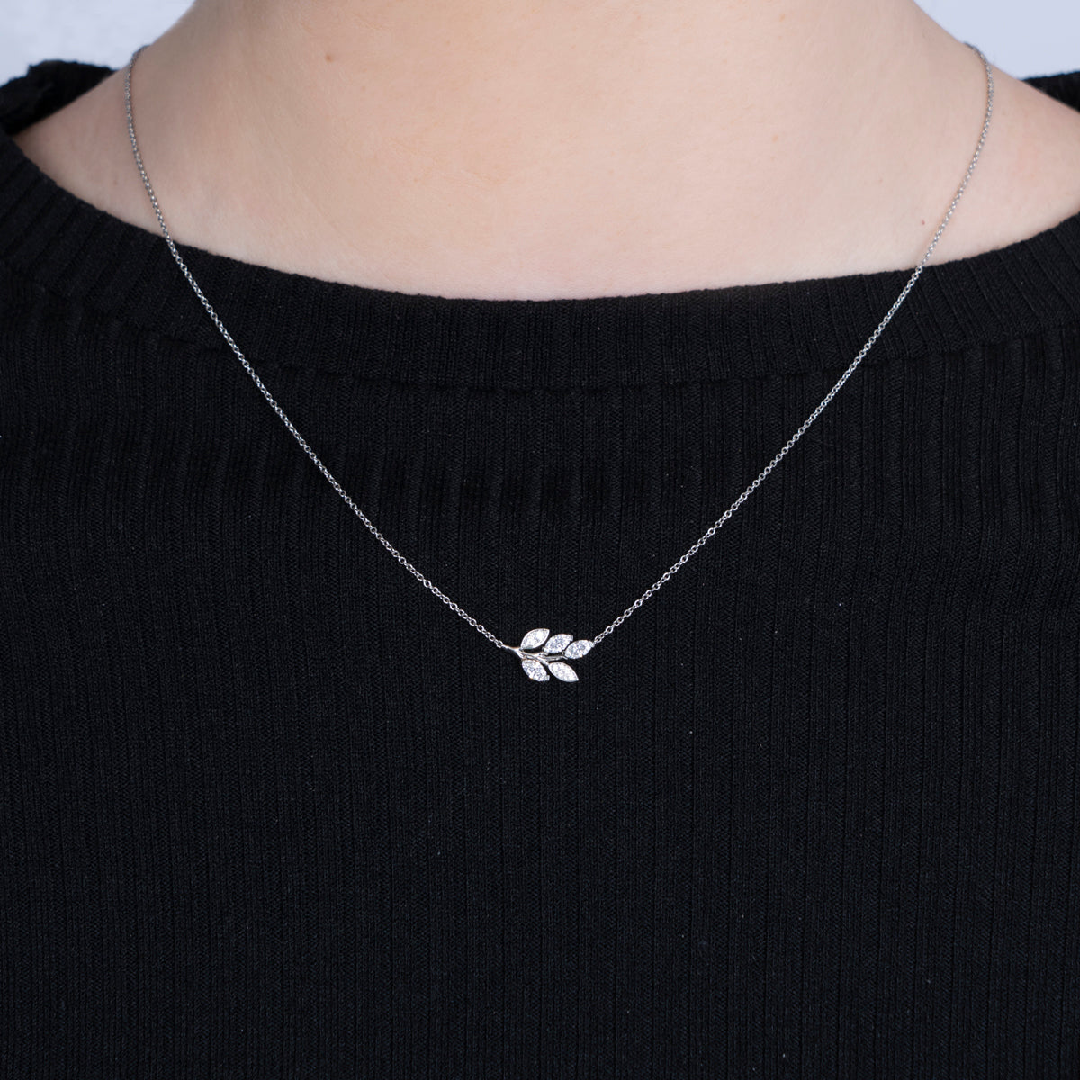 Pre-Owned Tiffany & Co. Diamond Vine Pendnat Necklace