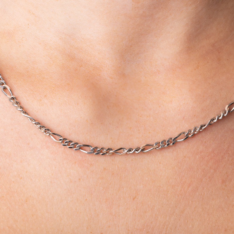 Pre-Owned Sterling Silver Figaro Chain