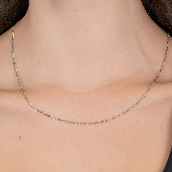 Pre-Owned Sterling Silver Figaro Chain