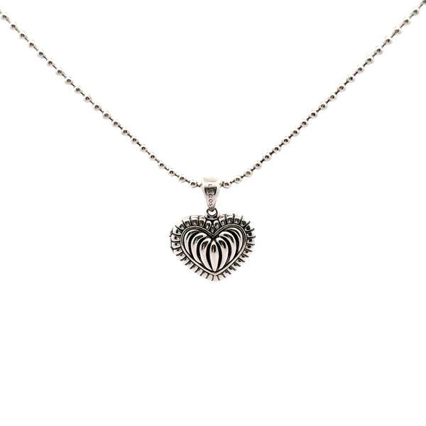 Pre-Owned Lagos Fluted Heart Locket Necklace