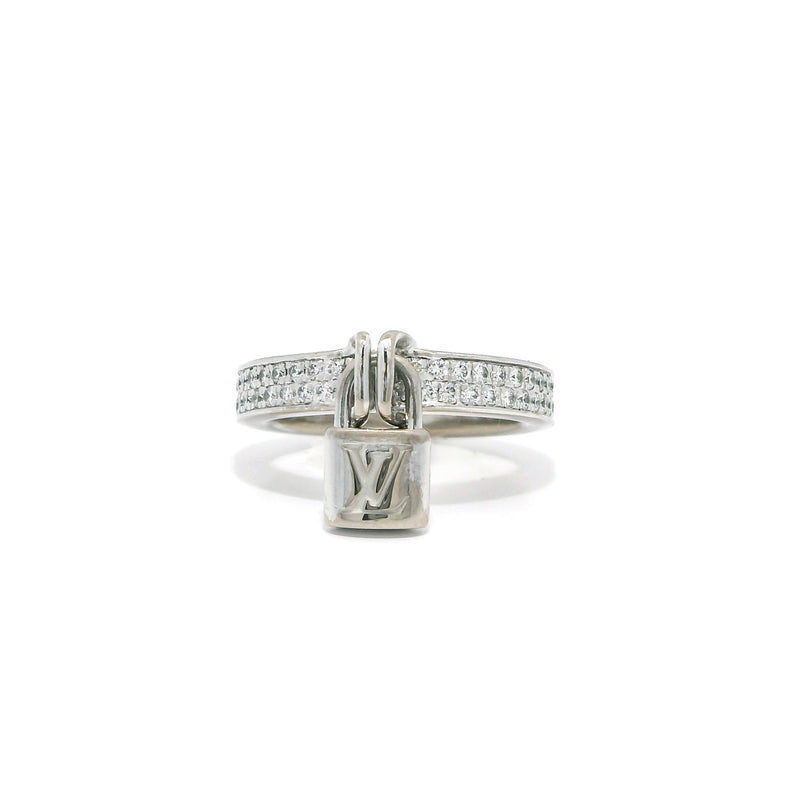 Pre-Owned Louis Vuitton Diamond Lockit Ring