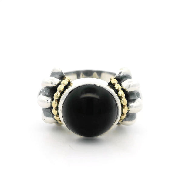 Pre-Owned Lagos Black Onyx Caviar Ring