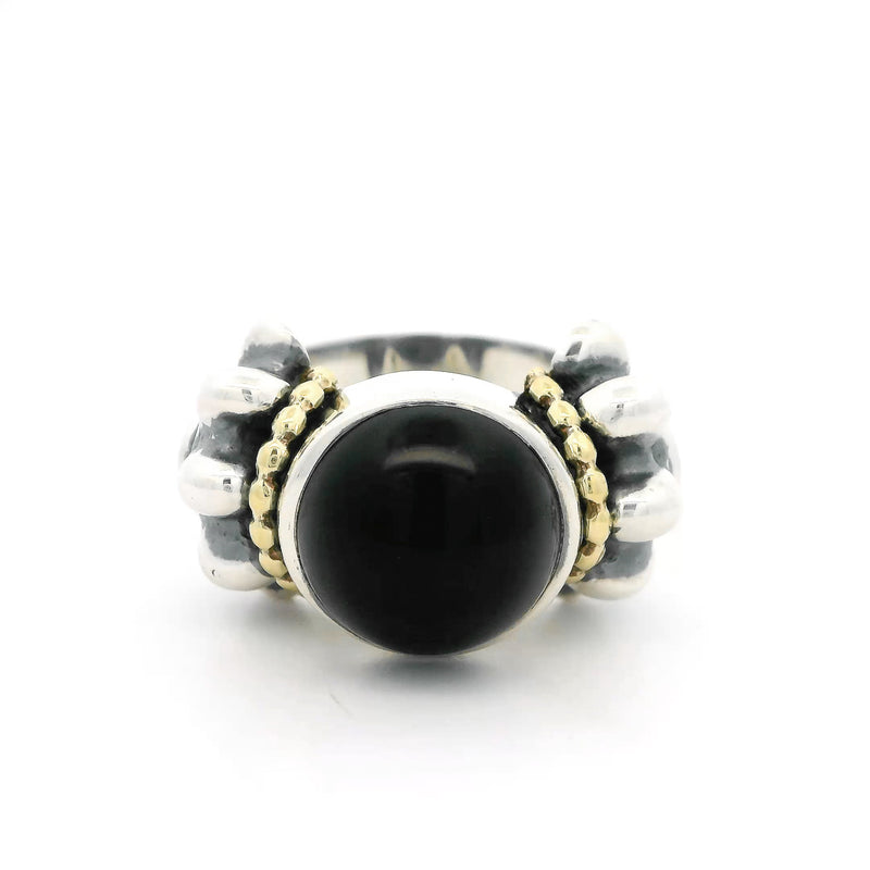 Pre-Owned Lagos Black Onyx Caviar Ring