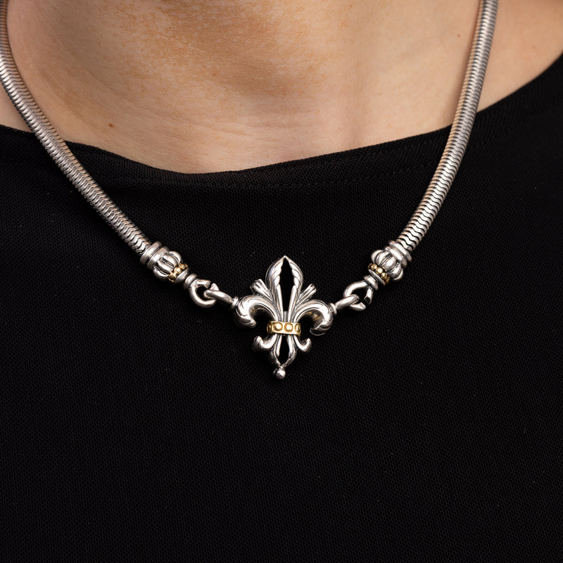 Pre-Owned Lagos Fleur De Lis Necklace