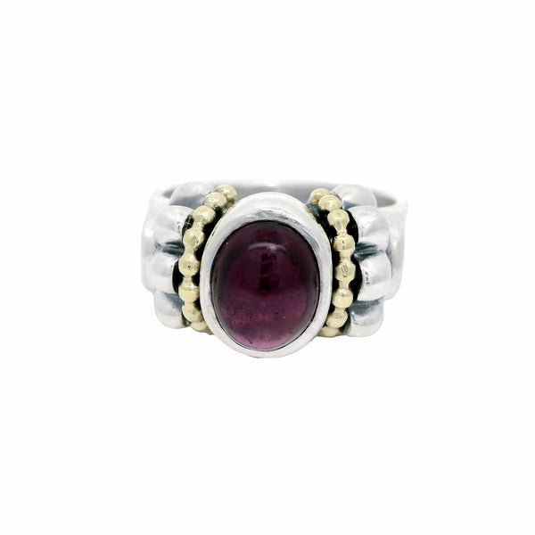 Pre-Owned Lagos Two-Tone Rhodolite Ring