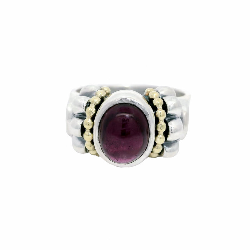 Pre-Owned Lagos Two-Tone Rhodolite Ring