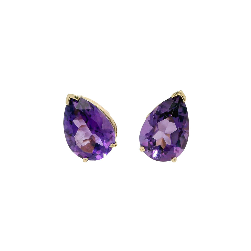 Pre-owned Amethyst Stud Earrings