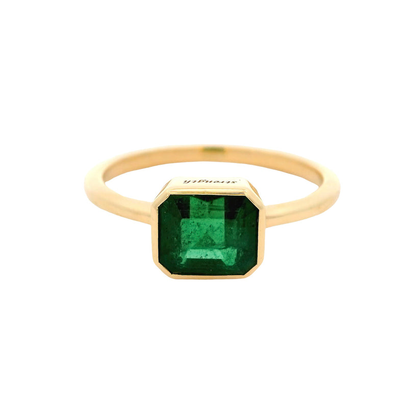 Pre-Owned Emerald Bezel Ring