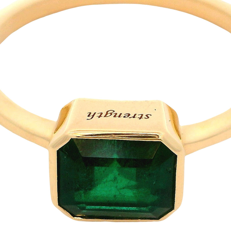 Pre-Owned Emerald Bezel Ring