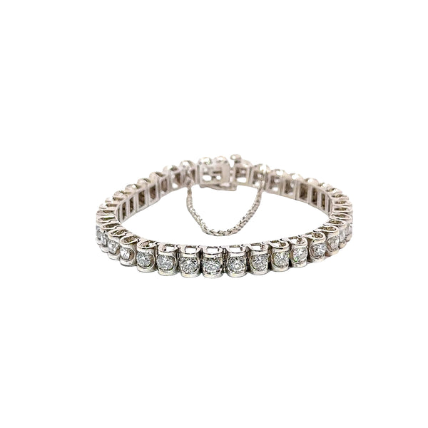 Pre-Owned Domed Diamond Link Bracelet