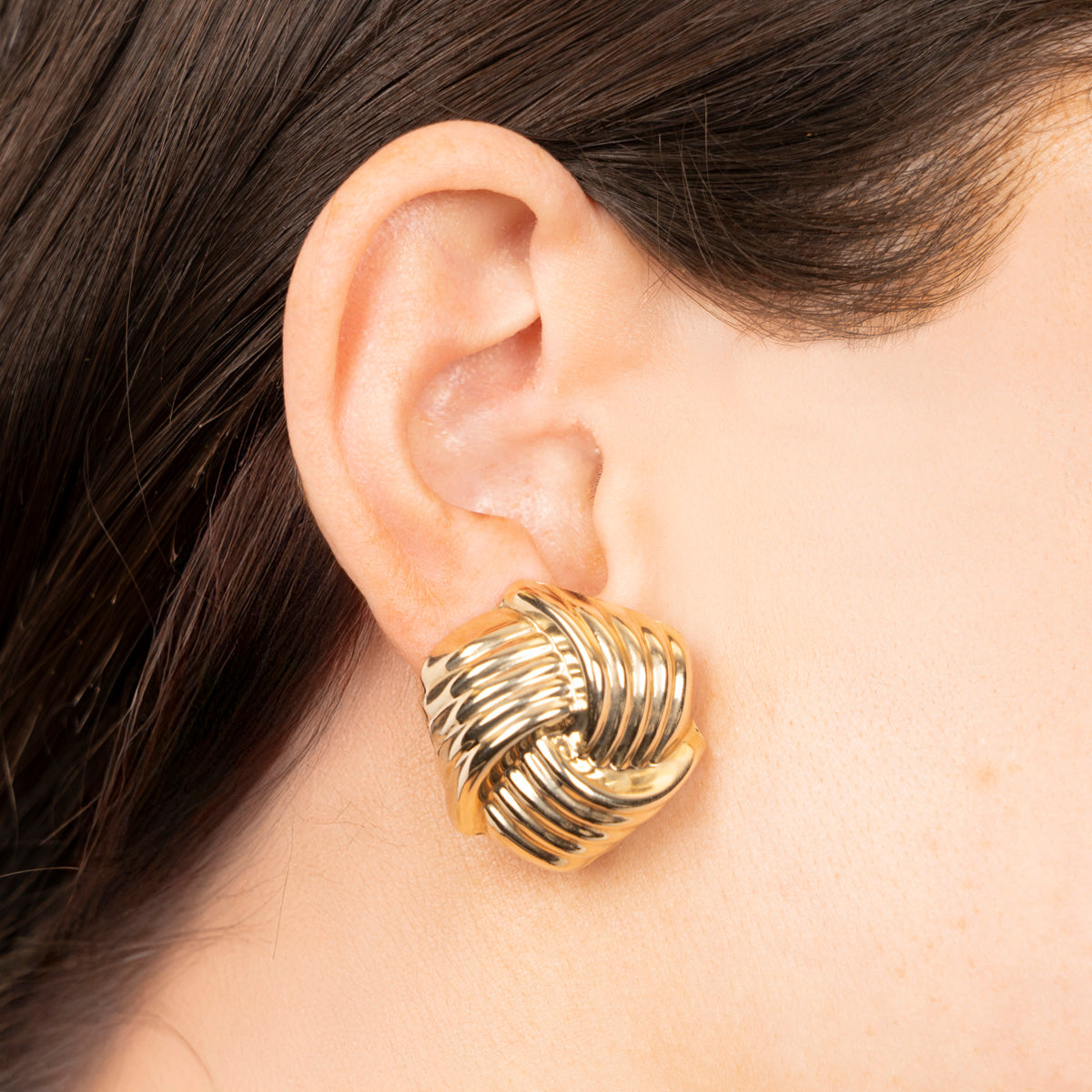 Pre-Owned Vintage Knot Stud Earrings