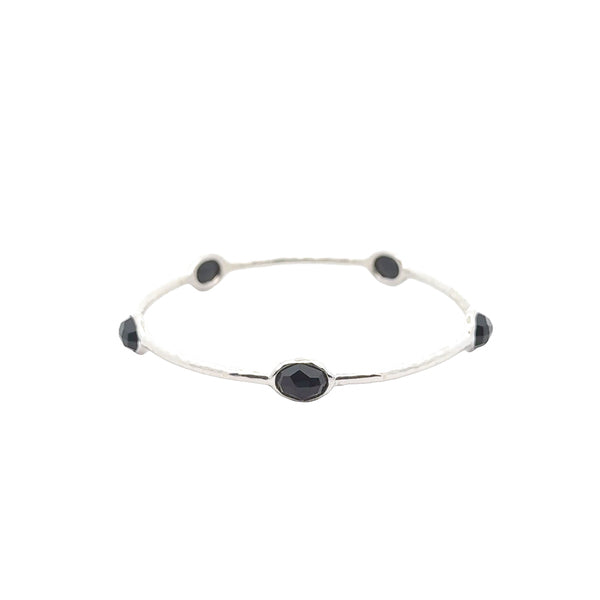 Pre-Owned Ippolita Black Onyx Five-Station Bangle