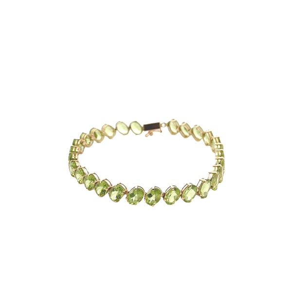 Pre-Owned Oval Peridot Bracelet