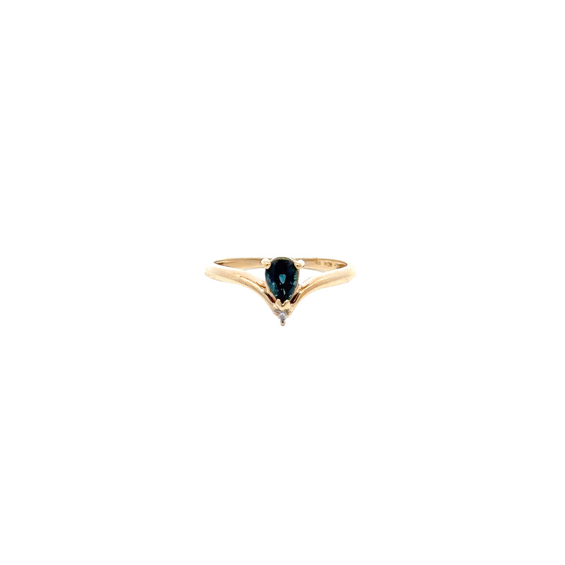 Pre-Owned Blue Sapphire and Diamond Ring