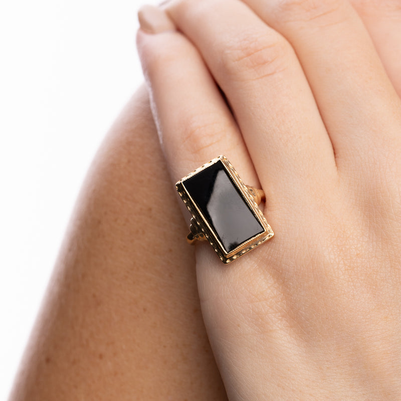 Pre-Owned Black Onyx Ring