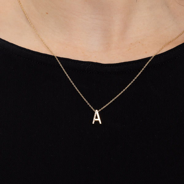 Pre-Owned 'A' Initial Necklace