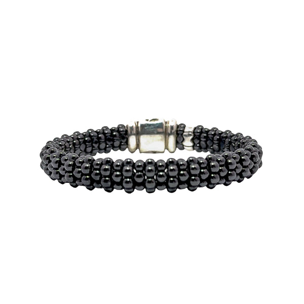 Pre-Owned Lagos Black Ceramic Caviar Beaded Bracelet