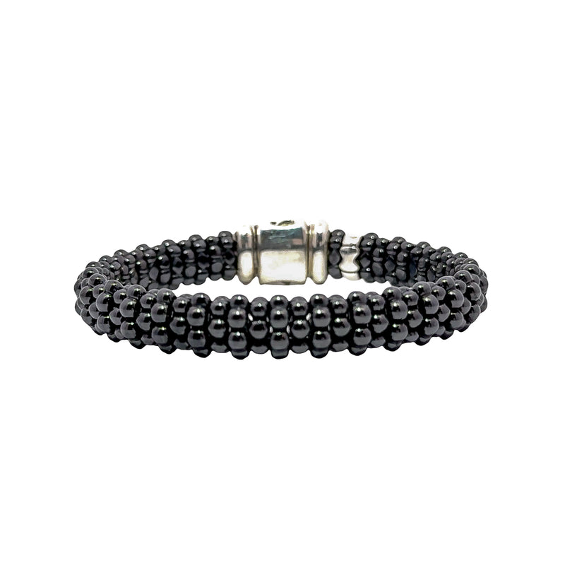 Pre-Owned Lagos Black Ceramic Caviar Beaded Bracelet