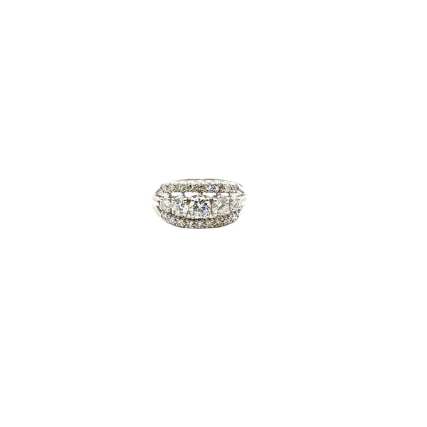 Pre-Owned Diamond Three-Row Ring