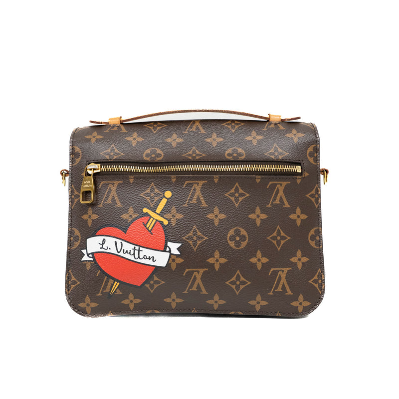 Pre-Owned Louis Vuitton Limited Edition Monogram Patches Pochette Metis