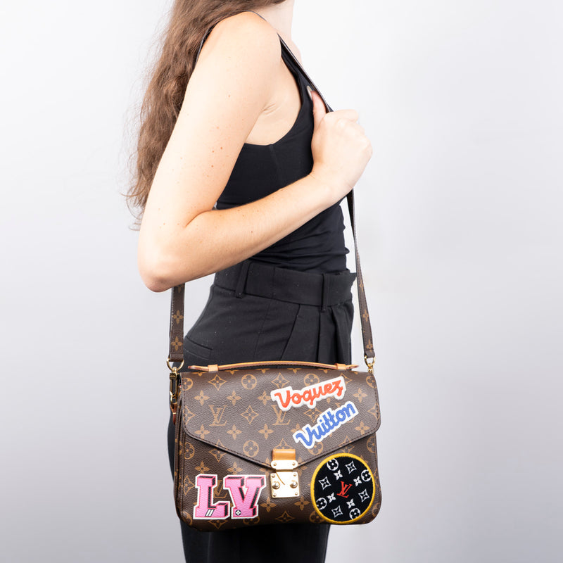 Pre-Owned Louis Vuitton Limited Edition Monogram Patches Pochette Metis