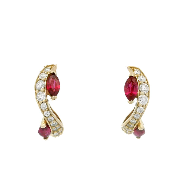 Pre-Owned Ruby and Diamond Earrings