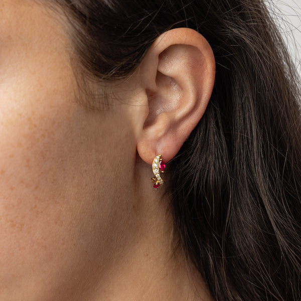 Pre-Owned Ruby and Diamond Earrings