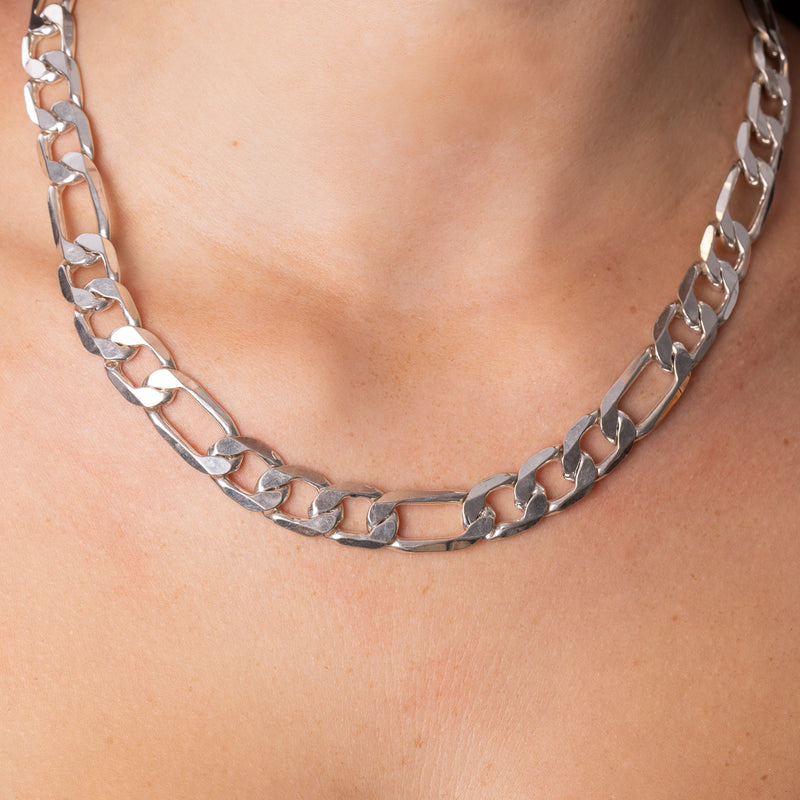 Pre-Owned Sterling Silver Plated Figaro Chain