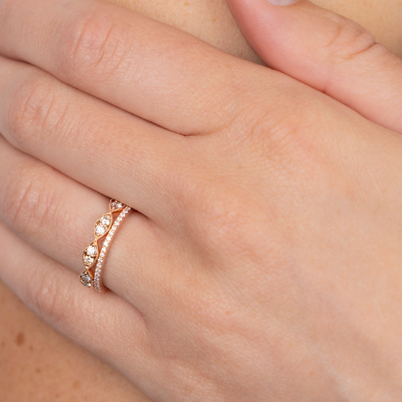 Pre-Owned Diamond Two Row Band