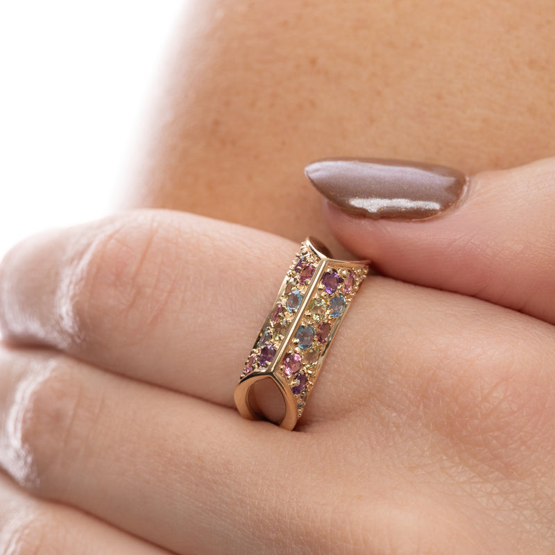 Pre-Owned Mix Gem Fashion Ring