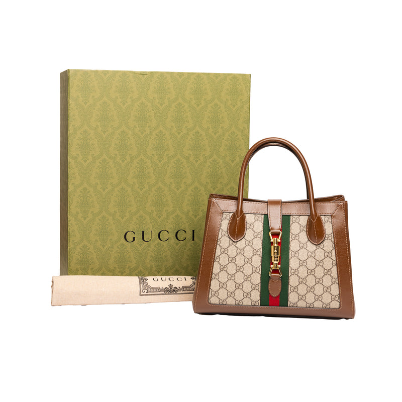 Pre-Owned Gucci Medium Tote with Piston Closure