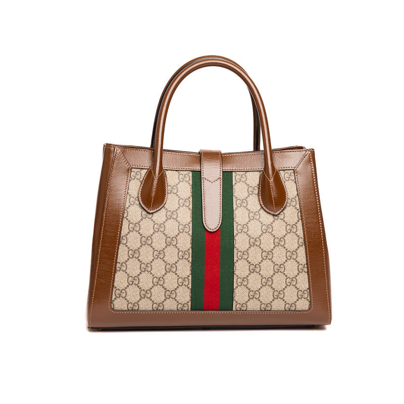 Pre-Owned Gucci Medium Tote with Piston Closure