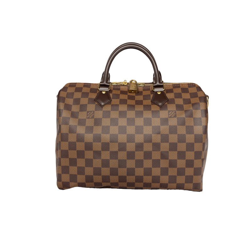 Pre-Owned Louis Vuitton Damier Ebene Speedy Bandouliere 30
