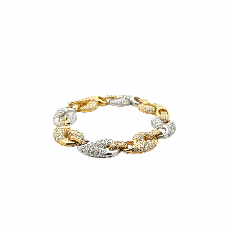 Pre-Owned Two-Tone Diamond Fashion Bracelet