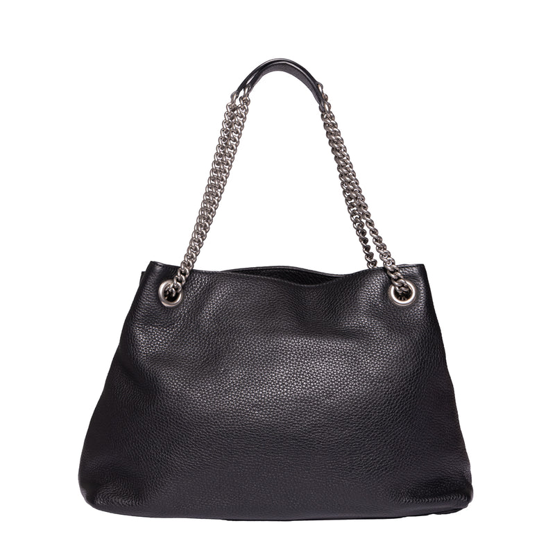 Pre-Owned Gucci SoHo Studded Interlocking G Medium Chain Bag