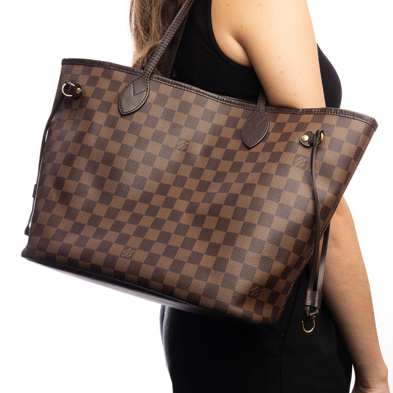 Pre-Owned Louis Vuitton Damier Ebene Neverfull MM