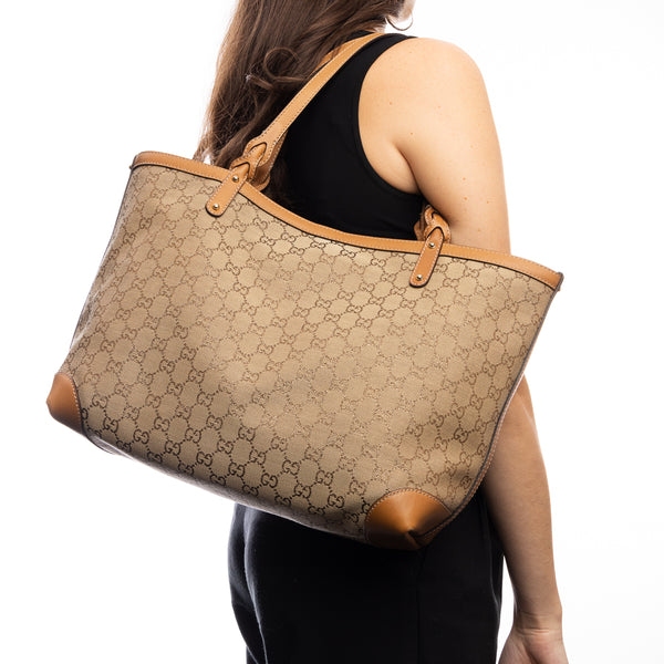 Pre-Owned Gucci GG Gold Craft Tote