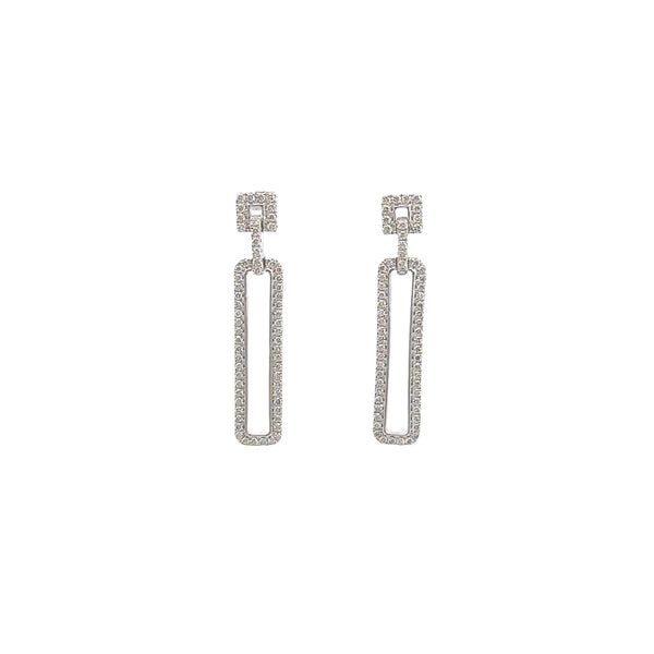 Michael Werdiger Diamond Link Dangle Earrings