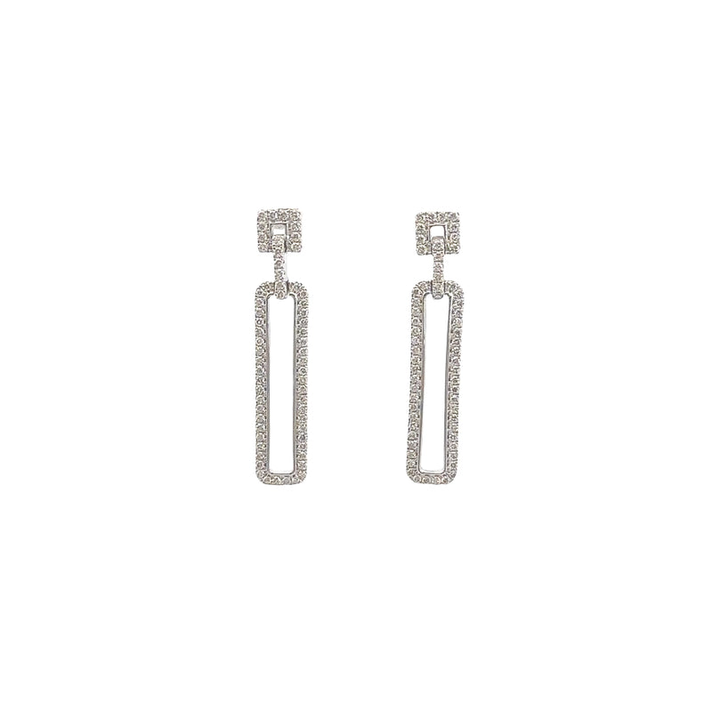 Michael Werdiger Diamond Link Dangle Earrings